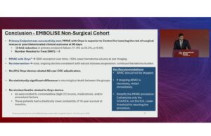 MMAe reduces poor clinical outcomes or need for surgery twofold in mildly symptomatic cSDH patients
